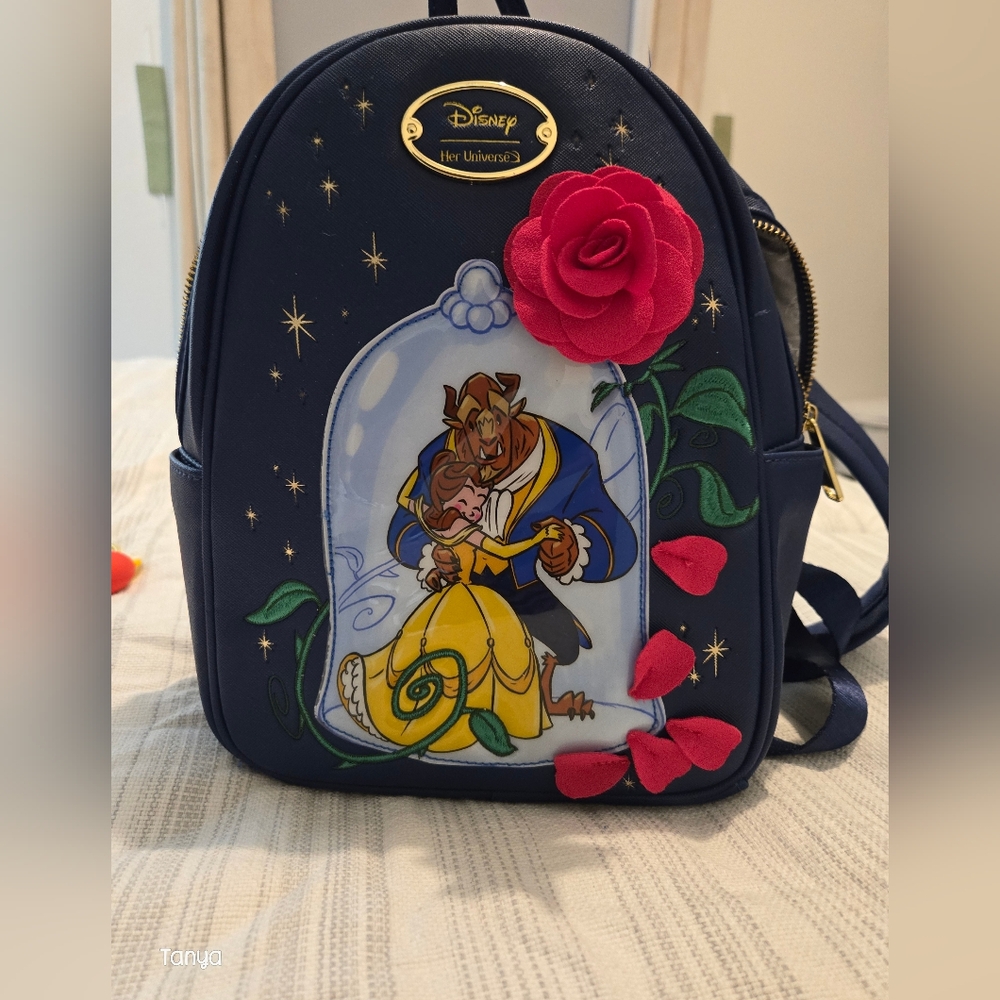 Disney Blue and Red Backpack with Enchanted Design